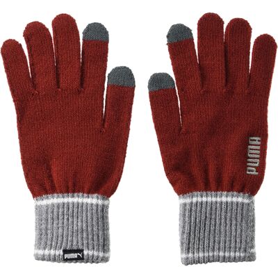 Puma - Herren/Damen Unisex Winterhandschuhe, Jerseyware (Rot/Grau meliert) Rot S Puma - Herren/Damen Unisex Winterhandschuhe, Jerseyware (Rot/Grau meliert) Rot S