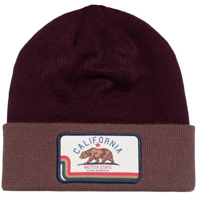 King Kerosin Herren Stickmütze California Motor State weinrot Wein Einheitsgröße King Kerosin Herren Stickmütze California Motor State weinrot Wein Einheitsgröße