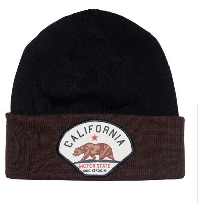 King Kerosin Herren Strickmütze California Motor State schwarz Schwarz Einheitsgröße King Kerosin Herren Strickmütze California Motor State schwarz Schwarz Einheitsgröße