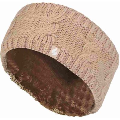 Heat Holders Damen Kabelstrick Fleecegefütterter Thermo Winter Ohrwärmer Stirnband Beige Einheitsgröße Heat Holders Damen Kabelstrick Fleecegefütterter Thermo Winter Ohrwärmer Stirnband Beige Einheitsgröße