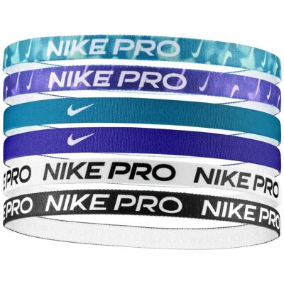 Nike - "Flex" Stirnband (6er-Pack) (Schwarz/Weiß/Blau) Schwarz-Weiss Einheitsgröße Nike - "Flex" Stirnband (6er-Pack) (Schwarz/Weiß/Blau) Schwarz-Weiss Einheitsgröße