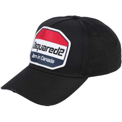 Dsquared2 - Schwarze Kappe Mit Born In Canada-logo Schwarz Einheitsgröße Dsquared2 - Schwarze Kappe Mit Born In Canada-logo Schwarz Einheitsgröße