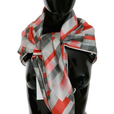 Costume National Seiden-Schal mit geometrischem Druck Hellgrau Einheitsgröße Costume National Seiden-Schal mit geometrischem Druck Hellgrau Einheitsgröße