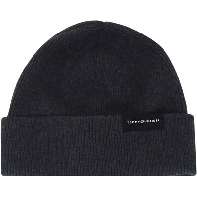 Tommy Hilfiger - Anthrazitgraue Beanie-mütze Grau Einheitsgröße Tommy Hilfiger - Anthrazitgraue Beanie-mütze Grau Einheitsgröße