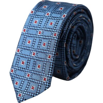 Dolce & Gabbana Blaue geometrische Krawatte Hellblau Einheitsgröße Dolce & Gabbana Blaue geometrische Krawatte Hellblau Einheitsgröße