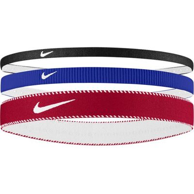 Nike - Stirnband, Flex, Klassisch (3er-Pack) (Game Royal/Universitäts-Rot/Weiß) Blau Rot Einheitsgröße Nike - Stirnband, Flex, Klassisch (3er-Pack) (Game Royal/Universitäts-Rot/Weiß) Blau Rot Einheitsgröße