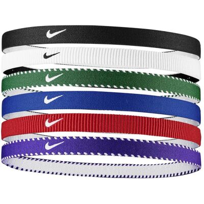 Nike - Haarband Flexibel(6er-Pack) (Königsblau/Rot) Blau-Multi Einheitsgröße Nike - Haarband Flexibel(6er-Pack) (Königsblau/Rot) Blau-Multi Einheitsgröße
