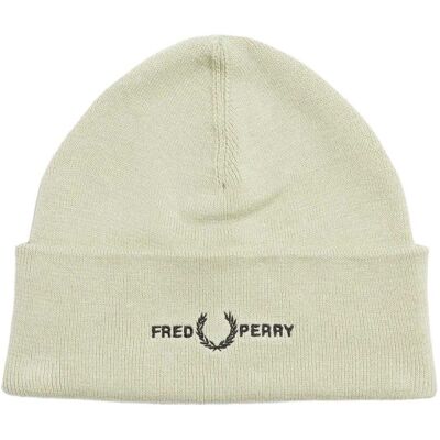 Fred Perry - Mütze für Herren/Damen Unisex, Logo (Auster-Grau) Cremefarben Einheitsgröße Fred Perry - Mütze für Herren/Damen Unisex, Logo (Auster-Grau) Cremefarben Einheitsgröße
