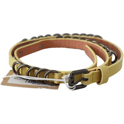 John Galliano Gelbes Leder Luxus Schlanker Schnalle Eleganter Gürtel Gelb Einheitsgröße John Galliano Gelbes Leder Luxus Schlanker Schnalle Eleganter Gürtel Gelb Einheitsgröße