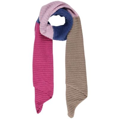 Pieces Mehrfarbiger gerippter Strickschal Lila Einheitsgröße Pieces Mehrfarbiger gerippter Strickschal Lila Einheitsgröße
