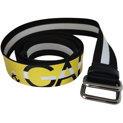 Dolce & Gabbana Logo-Print Schnallen-Gürtel Gelb 90cm Dolce & Gabbana Logo-Print Schnallen-Gürtel Gelb 90cm