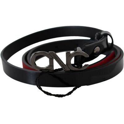 Costume National Leder Gürtel Schwarzrot Schwarz Einheitsgröße Costume National Leder Gürtel Schwarzrot Schwarz Einheitsgröße