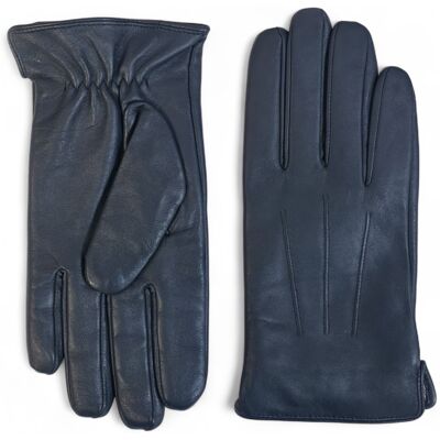 Infinity Leather Herrenhandschuhe aus marineblauem italienischem Leder mit warmem Wollfutter, ideal für Winter, Reiten und Autofahren. Blau/Marineblau XL Infinity Leather Herrenhandschuhe aus marineblauem italienischem Leder mit warmem Wollfutter, ideal für Winter, Reiten und Autofahren. Blau/Marineblau XL