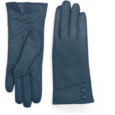 Infinity Leather Damen-Autofahrerhandschuhe aus türkisgrünem italienischem Leder mit weichem Wollfutter, Winterknopfdesign und Knopfverschluss Blaugrün S Infinity Leather Damen-Autofahrerhandschuhe aus türkisgrünem italienischem Leder mit weichem Wollfutter, Winterknopfdesign und Knopfverschluss Blaugrün S