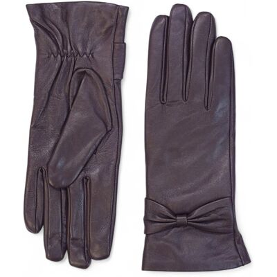 Infinity Leather Lila italienische Lederhandschuhe für Damen mit weichem Wollfutter, Winter-Fahrhandschuhe mit Schleifendesign Lila M Infinity Leather Lila italienische Lederhandschuhe für Damen mit weichem Wollfutter, Winter-Fahrhandschuhe mit Schleifendesign Lila M