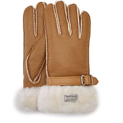 Australia Luxe Stulpenhandschuhe aus kastanienbraunem Leder Braun S Australia Luxe Stulpenhandschuhe aus kastanienbraunem Leder Braun S