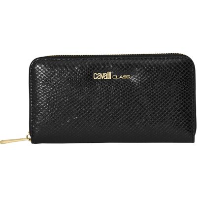 Cavalli Class Damen-Geldbörse mit Schlangenmuster CCSW0240 Schwarz Einheitsgröße Cavalli Class Damen-Geldbörse mit Schlangenmuster CCSW0240 Schwarz Einheitsgröße