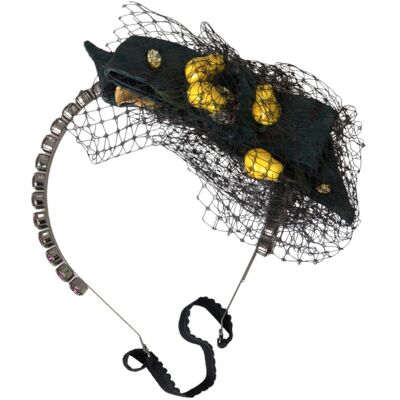 Dolce & Gabbana Schwarze Zitronen Sizilien Lila Kristall Netz-Haarband Diadem Schwarz Einheitsgröße Dolce & Gabbana Schwarze Zitronen Sizilien Lila Kristall Netz-Haarband Diadem Schwarz Einheitsgröße