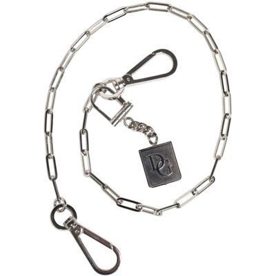 Dolce & Gabbana Silberfarbener Metallkette DG Charm Gürtel Schlüsselanhänger Silber Einheitsgröße Dolce & Gabbana Silberfarbener Metallkette DG Charm Gürtel Schlüsselanhänger Silber Einheitsgröße