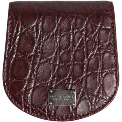 Dolce & Gabbana Bordeaux Exotischer Leder Münz Kondometui Halter Taschen Geldbörse Braun Einheitsgröße Dolce & Gabbana Bordeaux Exotischer Leder Münz Kondometui Halter Taschen Geldbörse Braun Einheitsgröße