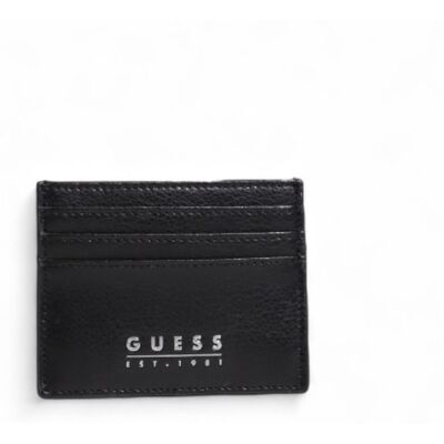 Guess Jeans Schwarzer Lederkartenhalter Schwarz Einheitsgröße Guess Jeans Schwarzer Lederkartenhalter Schwarz Einheitsgröße