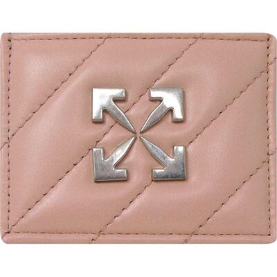 Off-White - "Jackhammer" Kartenhalter, Leder, Logo (Pink) Rosa Einheitsgröße Off-White - "Jackhammer" Kartenhalter, Leder, Logo (Pink) Rosa Einheitsgröße