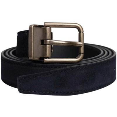 Dolce & Gabbana Schwarzer Ziegenledergürtel mit Metallverschluss Schwarz Einheitsgröße Dolce & Gabbana Schwarzer Ziegenledergürtel mit Metallverschluss Schwarz Einheitsgröße