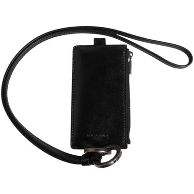 Dolce & Gabbana Lanyard-Kartenhalter-Wallet aus schwarzem Leder mit Logo-Prägung Schwarz Einheitsgröße Dolce & Gabbana Lanyard-Kartenhalter-Wallet aus schwarzem Leder mit Logo-Prägung Schwarz Einheitsgröße