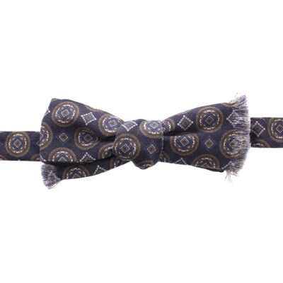 Dolce & Gabbana Blaue Seiden Barock Fantasi Gebundene Fliege Papillon Blau Einheitsgröße Dolce & Gabbana Blaue Seiden Barock Fantasi Gebundene Fliege Papillon Blau Einheitsgröße