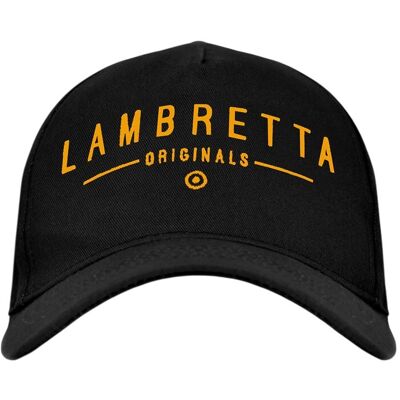 Lambretta - "Originals" Baseball-Mütze für Herren/Damen Unisex (Schwarz/Gold) Schwarz Einheitsgröße Lambretta - "Originals" Baseball-Mütze für Herren/Damen Unisex (Schwarz/Gold) Schwarz Einheitsgröße