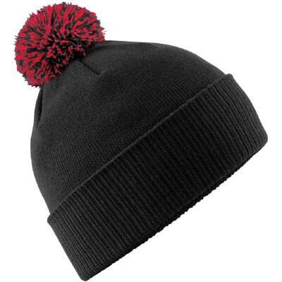 Beechfield - Mütze für Herren/Damen Unisex (Schwarz/Rot) Schwarz Einheitsgröße Beechfield - Mütze für Herren/Damen Unisex (Schwarz/Rot) Schwarz Einheitsgröße
