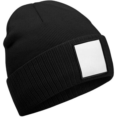 Beechfield - Mütze Applikationen (Schwarz/Weiß) Schwarz Einheitsgröße Beechfield - Mütze Applikationen (Schwarz/Weiß) Schwarz Einheitsgröße