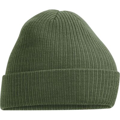 Beechfield - Mütze gerippt für Herren/Damen Unisex (Olivgrün) Olive Einheitsgröße Beechfield - Mütze gerippt für Herren/Damen Unisex (Olivgrün) Olive Einheitsgröße