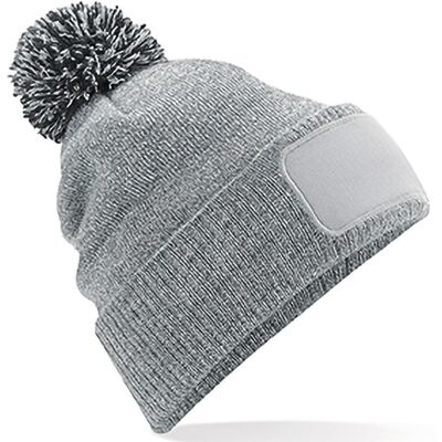Beechfield Unisex Bommelmütze Snowstar, bedruckbar (Grau meliert/Schwarz) Grau Einheitsgröße Beechfield Unisex Bommelmütze Snowstar, bedruckbar (Grau meliert/Schwarz) Grau Einheitsgröße