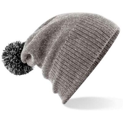 Beechfield - Mütze für Herren/Damen Unisex (Grau meliert/Schwarz) Grau Einheitsgröße Beechfield - Mütze für Herren/Damen Unisex (Grau meliert/Schwarz) Grau Einheitsgröße