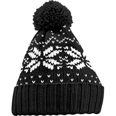 Beechfield - "Snowstar" Mütze für Herren/Damen Unisex (Schwarz/Weiß) Schwarz Einheitsgröße Beechfield - "Snowstar" Mütze für Herren/Damen Unisex (Schwarz/Weiß) Schwarz Einheitsgröße