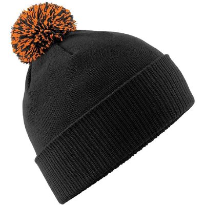 Beechfield - Mütze für Herren/Damen Unisex (Schwarz/Orange) Schwarz Einheitsgröße Beechfield - Mütze für Herren/Damen Unisex (Schwarz/Orange) Schwarz Einheitsgröße