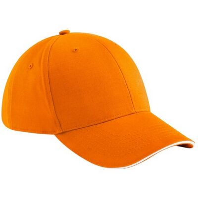Beechfield - "Athleisure" Kappe 6 Segmente (Orange/Weiß) Orange Einheitsgröße Beechfield - "Athleisure" Kappe 6 Segmente (Orange/Weiß) Orange Einheitsgröße