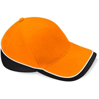Beechfield - "Teamwear" Baseball-Mütze - Wettbewerb (Orange/Schwarz/Weiß) Orange Einheitsgröße Beechfield - "Teamwear" Baseball-Mütze - Wettbewerb (Orange/Schwarz/Weiß) Orange Einheitsgröße