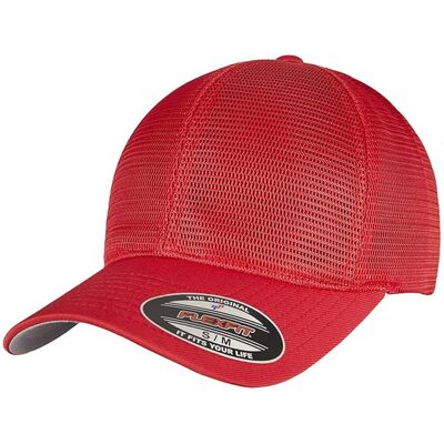 Flexfit - "360 Omnimesh" Baseball-Mütze (Rot) Rot Einheitsgröße Flexfit - "360 Omnimesh" Baseball-Mütze (Rot) Rot Einheitsgröße