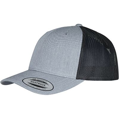 Flexfit - Trucker Cap Zweifarbig (Grau meliert/Schwarz) Grau Einheitsgröße Flexfit - Trucker Cap Zweifarbig (Grau meliert/Schwarz) Grau Einheitsgröße