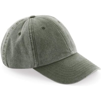Beechfield Unisex Vintage Denim-Look Kappe (Vintage Olive) Olive Einheitsgröße Beechfield Unisex Vintage Denim-Look Kappe (Vintage Olive) Olive Einheitsgröße