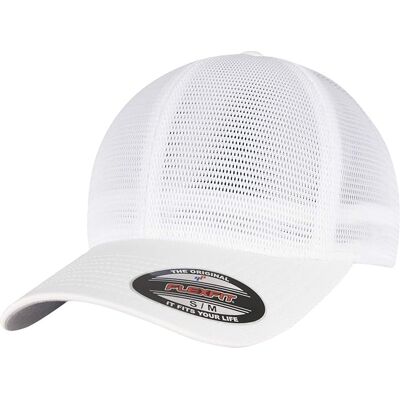 Flexfit - "360 Omnimesh" Baseball-Mütze (Weiß) Weiß Einheitsgröße Flexfit - "360 Omnimesh" Baseball-Mütze (Weiß) Weiß Einheitsgröße