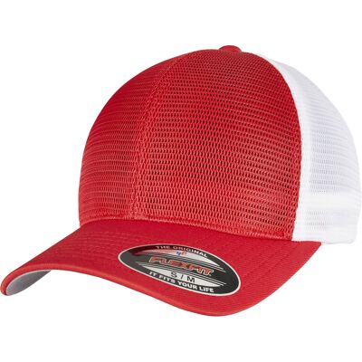 Flexfit - "360" Kappe, Omnimesh (Rot/Weiß) Rot S/M Flexfit - "360" Kappe, Omnimesh (Rot/Weiß) Rot S/M