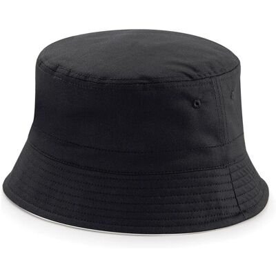 Beechfield - Schlapphut wendbar für Herren/Damen Unisex (Schwarz/Hellgrau) Schwarz S/M Beechfield - Schlapphut wendbar für Herren/Damen Unisex (Schwarz/Hellgrau) Schwarz S/M