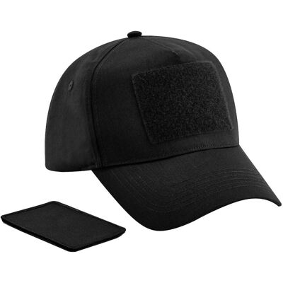 Beechfield - Baseball-Mütze Abnehmbarer Aufnäher für Herren/Damen Unisex (Schwarz) Schwarz Einheitsgröße Beechfield - Baseball-Mütze Abnehmbarer Aufnäher für Herren/Damen Unisex (Schwarz) Schwarz Einheitsgröße