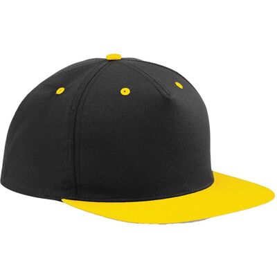 Beechfield - Snapback Mütze 5 Segmente für Herren/Damen Unisex (Schwarz/Gelb) Schwarz Einheitsgröße Beechfield - Snapback Mütze 5 Segmente für Herren/Damen Unisex (Schwarz/Gelb) Schwarz Einheitsgröße