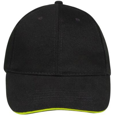 SOLS - "Buffalo" Baseball-Mütze (Schwarz/Gold) Schwarz Einheitsgröße SOLS - "Buffalo" Baseball-Mütze (Schwarz/Gold) Schwarz Einheitsgröße