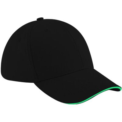 Beechfield Unisex Athleisure Baseball Kappe Baumwolle (Schwarz/Lime Grün) Schwarz Einheitsgröße Beechfield Unisex Athleisure Baseball Kappe Baumwolle (Schwarz/Lime Grün) Schwarz Einheitsgröße