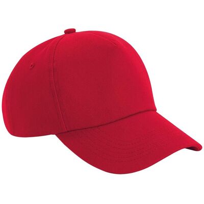 Beechfield - "Authentic" Kappe 5 Segmente für Herren/Damen Unisex (Rot) Rot Einheitsgröße Beechfield - "Authentic" Kappe 5 Segmente für Herren/Damen Unisex (Rot) Rot Einheitsgröße